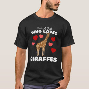 Camiseta Só Uma Garota Que Ama Girafas Bonitas Girafa Giraf