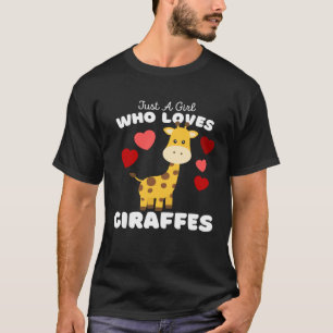 Camiseta Só Uma Garota Que Ama Girafas Bonitas Girafa Giraf