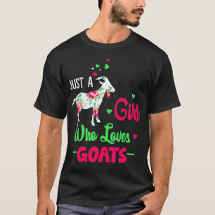 Camiseta Só uma garota que ama Goats Farmer Women Goat