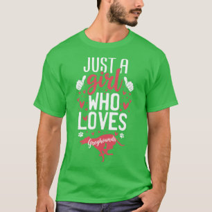 Camiseta Só uma garota que ama Greyhounds 1