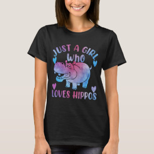 Camiseta Só uma garota que ama Hippopotamus Lover