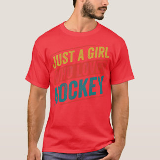 Camiseta Só uma garota que ama Hockey Engraçado