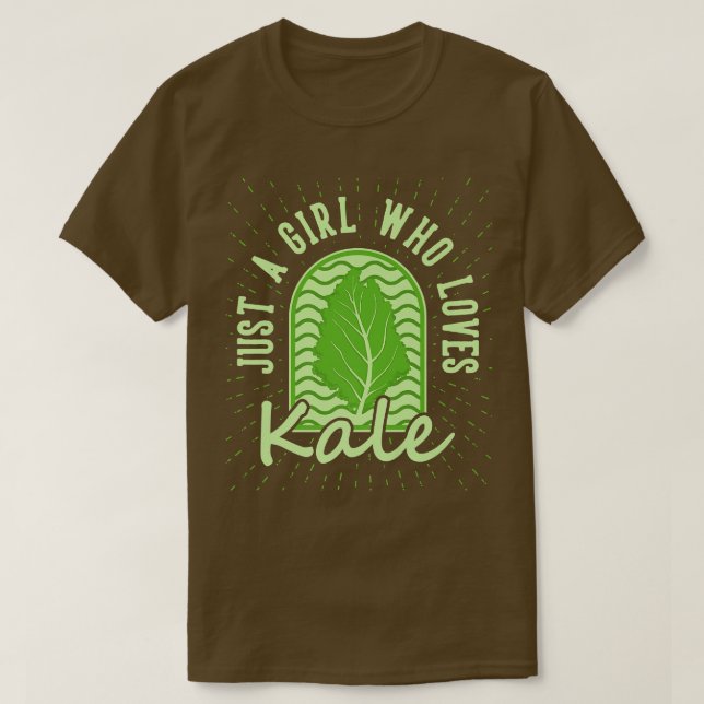 Camiseta Só uma garota que ama Kale (Frente do Design)
