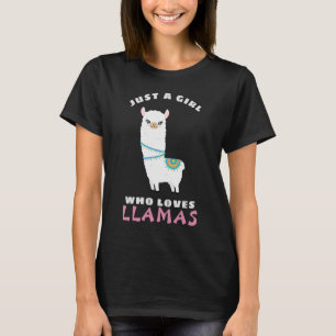 Camiseta Só uma garota que ama Lhamas