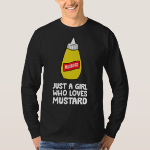 Camiseta Só uma garota que ama mostarda amarela engraçada