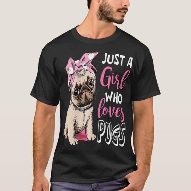 Camiseta Só uma garota que ama o cão de cachorrinho (Frente)