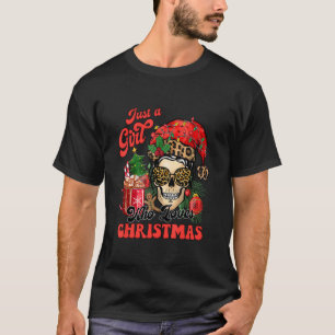 Camiseta Só uma garota que ama o Caveira de Natal, Messy Bu
