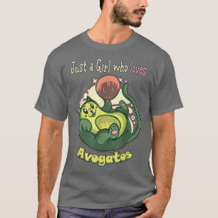 Camiseta Só uma garota que ama o gato Avogatos Avocado