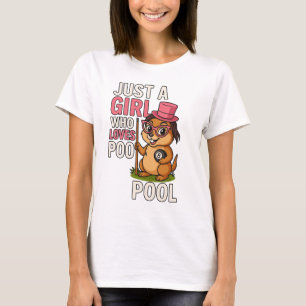 Camiseta Só uma garota que ama o jogador de Piscina Billiar