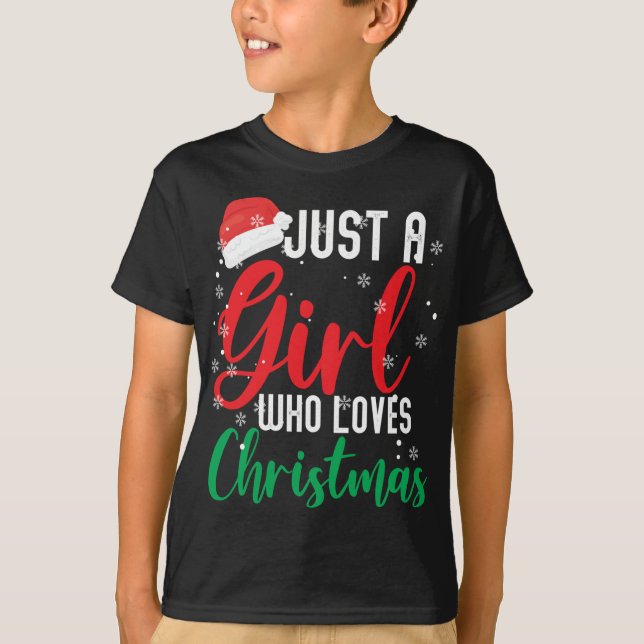 Camiseta Só uma garota que ama o Natal (Frente)
