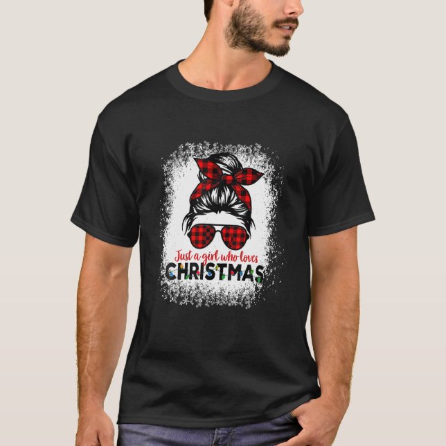 Camiseta Só uma garota que ama o Natal, Bun Buffalo (Frente)