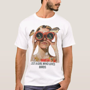 Camiseta Só uma garota que ama o Pássaro -