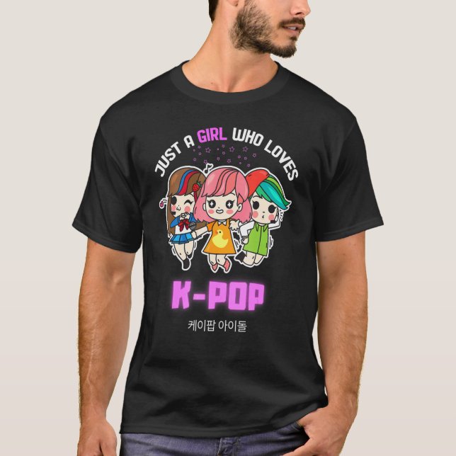 Camiseta Só Uma Garota Que Ama O Pop Para Meninas Adolescen (Frente)