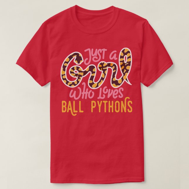 Camiseta Só uma garota que ama os Pythons da bola (Frente do Design)