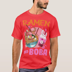 Camiseta Só uma garota que ama Ramen e Boba Kawaii Japane