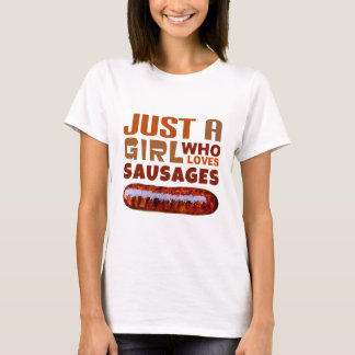 Camiseta Só uma garota que ama salsichas