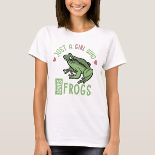 Camiseta Só uma garota que ama sapos de presentes para ama