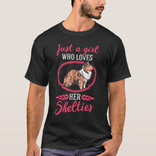Camiseta Só uma garota que ama suas conchas Mini Collie