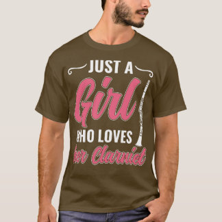 Camiseta Só uma garota que ama suas mulheres Clarinet Engra
