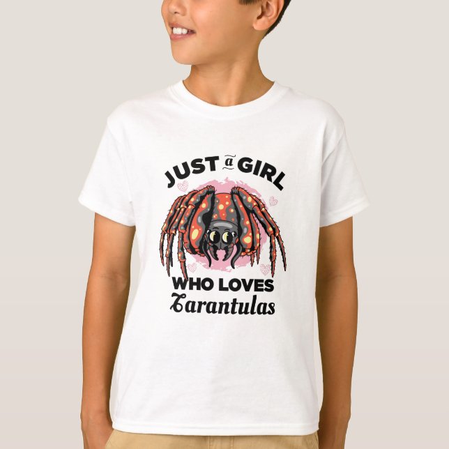 Camiseta Só uma garota que ama tarântulas (Frente)