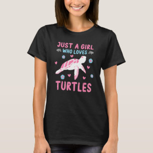 Camiseta Só uma garota que ama tartarugas marinhas