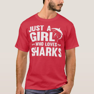 Camiseta Só uma garota que ama tubarõesTarado de tubarão en