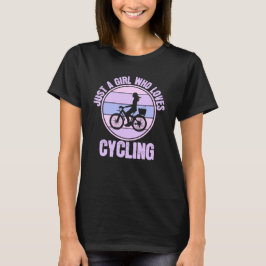 Camiseta Só uma garota que ama uma moça de bicicleta