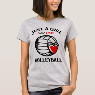 Camiseta Só uma garota que ama vôlei, vôlei