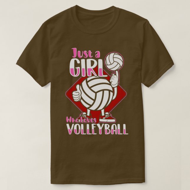 Camiseta Só Uma Garota Que Ama Voleibol (Frente do Design)