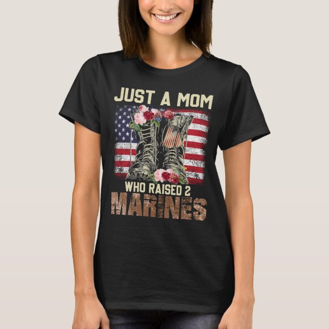 Camiseta Só Uma Mãe Que Criou Marines, Presentes Americanos (Frente)