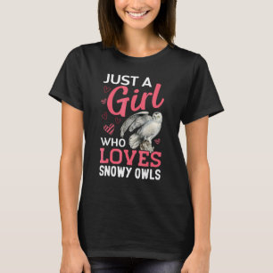 Camiseta Só Uma Menina Adora Pássaro De Neve