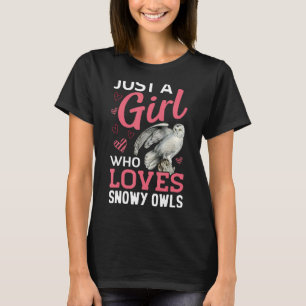 Camiseta Só Uma Menina Adora Pássaro De Neve