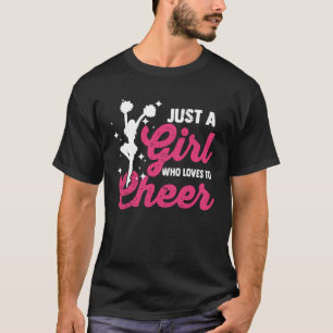 Camiseta Só Uma Menina Que Adora Amar Com Poms E Sprin