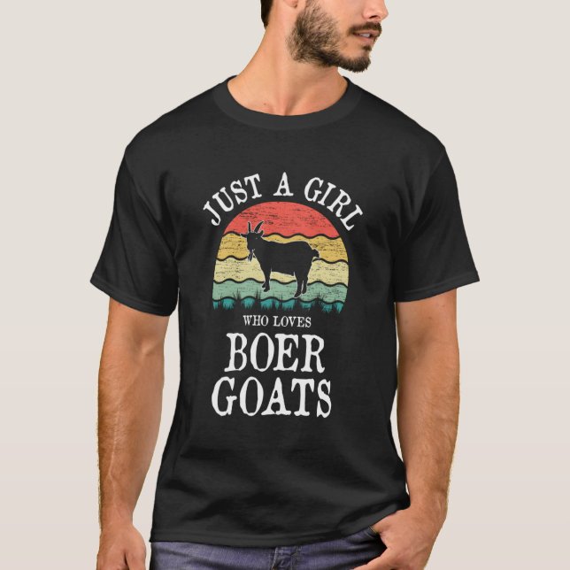 Camiseta Só Uma Menina Que Adora Boer Goats Gift (Frente)