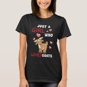 Camiseta Só Uma Menina Que Adora Cabra De Fome De Cabra