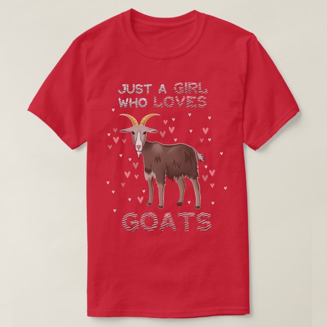 Camiseta Só Uma Menina Que Adora Cabras 1 (Frente do Design)