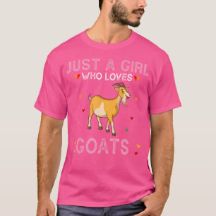 Camiseta Só Uma Menina Que Adora Cabras Bonitas