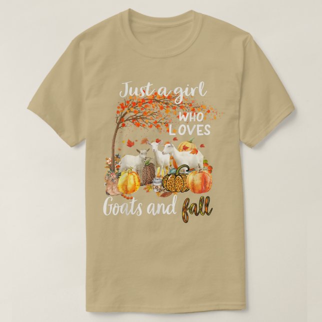 Camiseta Só Uma Menina Que Adora Cabras E Abaixa O Autum (Frente do Design)