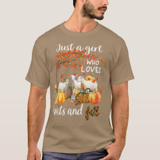 Camiseta Só Uma Menina Que Adora Cabras E Abaixa O Autum
