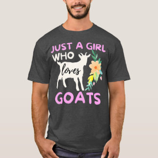 Camiseta Só Uma Menina Que Adora Cabras - Um Prato Engraçad