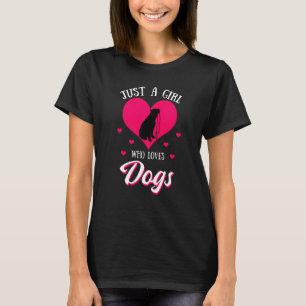 Camiseta Só Uma Menina Que Adora Cachorro Puppy Pit Bull Am