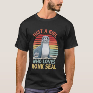 Camiseta Só Uma Menina Que Adora Caribe O Animal De Selo
