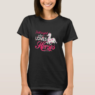 Camiseta Só Uma Menina Que Adora Cavalos Que Ando Equestre 