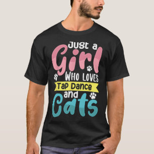 Camiseta Só Uma Menina Que Adora Dança De Toque E Cats Danç