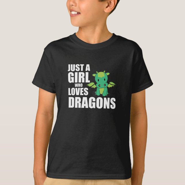 Camiseta Só Uma Menina Que Adora Dragões Bichinhos (Frente)