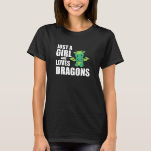 Camiseta Só Uma Menina Que Adora Dragões Bichinhos