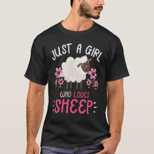 Camiseta Só Uma Menina Que Adora Fazenda De Ovinos Cultivan