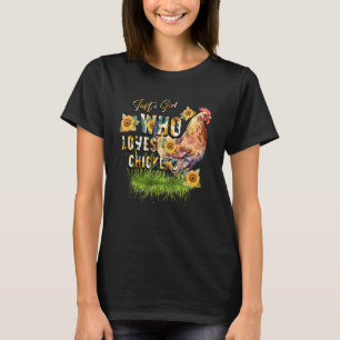 Camiseta Só Uma Menina Que Adora Frangos Girassóis