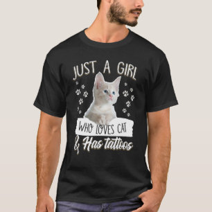 Camiseta Só Uma Menina Que Adora Gato E Tem Figurino De Tat