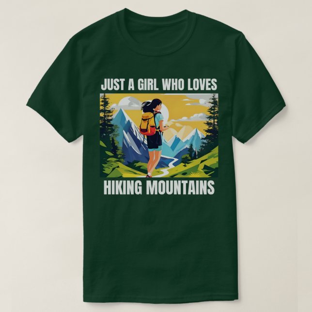 Camiseta Só Uma Menina Que Adora Montes De Caminho (Frente do Design)